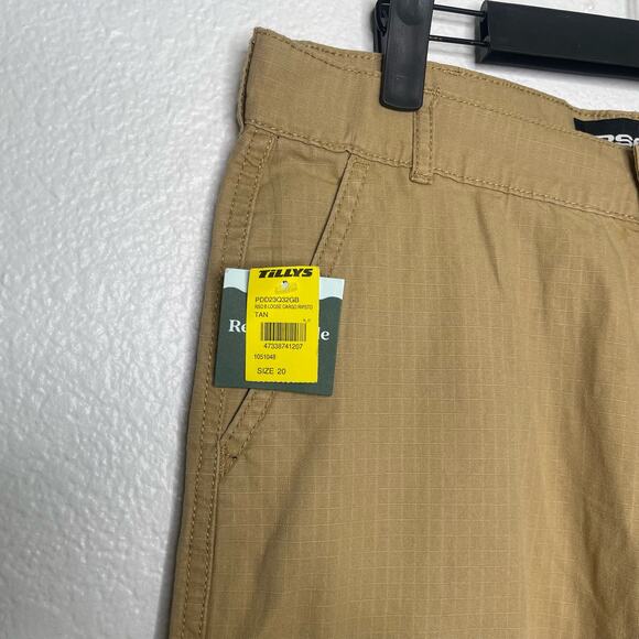 RSQ Kids Boys Pants Size 20 Khaki Loose Wide Leg Casual Lightweight Cargo - Picture 15 of 16